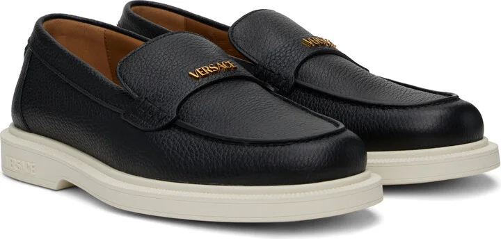 Versace Black Giuliano Loafers - Image 4
