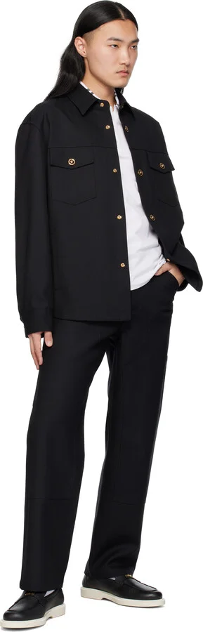 Versace Black Giuliano Loafers - Image 5