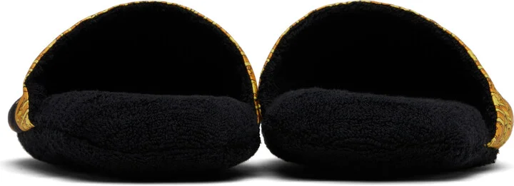 Versace Black 'I Heart Baroque' Slippers - Image 2