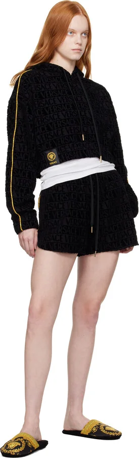 Versace Black 'I Heart Baroque' Slippers - Image 5