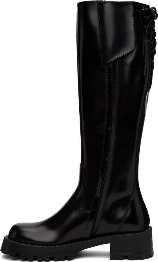 Versace Black Knee-High Boots - Image 3