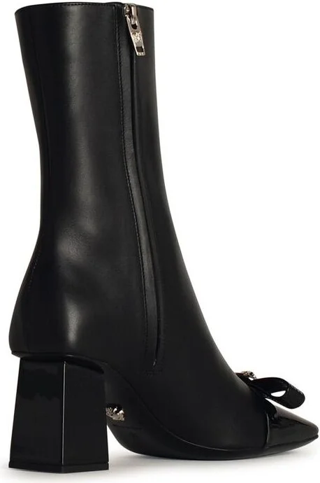 Versace Black Leather Ankle Boots - Image 3