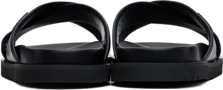Versace Black Logo Sandals - Image 2