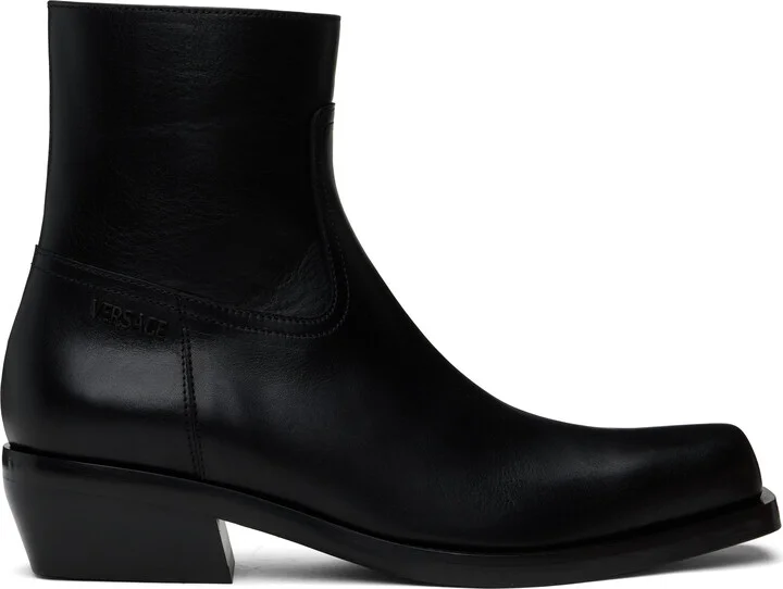 Versace Black Luciano Boots