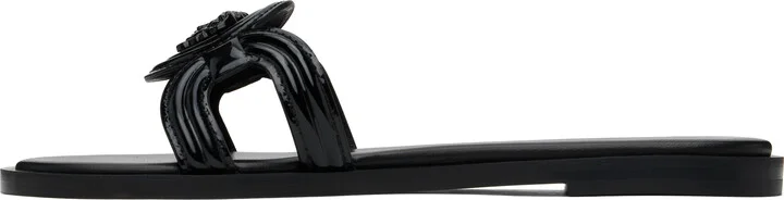Versace Black Medusa '95 Flat Sandals - Image 3