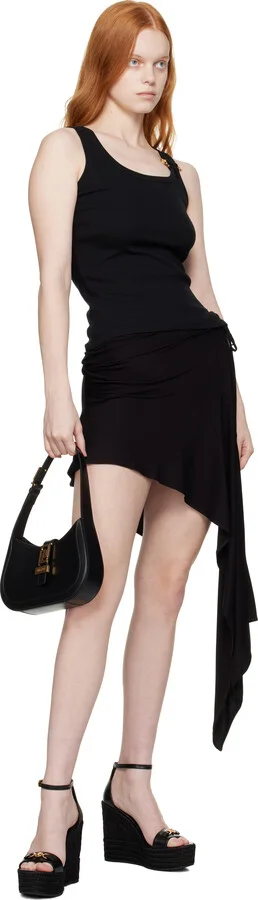 Versace Black Medusa '95 Leather Wedge Sandals - Image 5