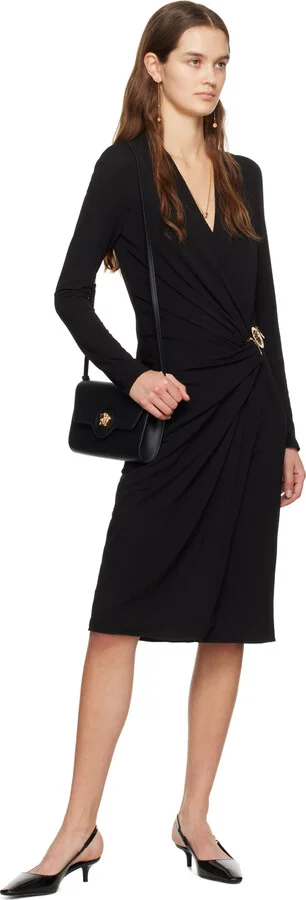 Versace Black Medusa '95 Low Slingback Heels - Image 5