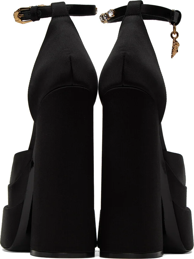 Versace Black Medusa Aevitas Heels - Image 2
