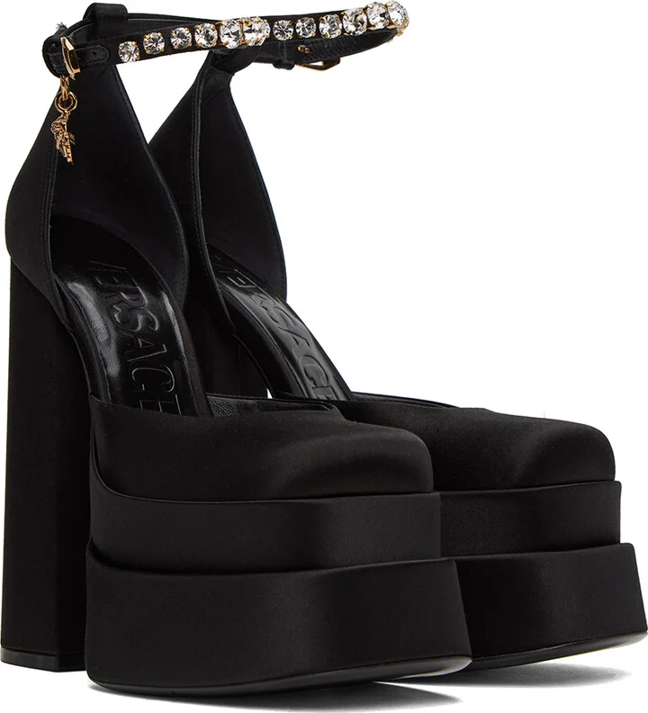 Versace Black Medusa Aevitas Heels - Image 4
