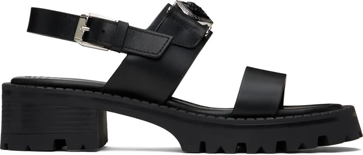Versace Black Medusa Buckle Sandals 80 mm Sandals