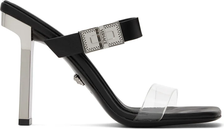 Versace Black Medusa Heeled Sandals