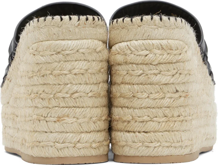 Versace Black Medusa Platform Espadrilles Heeled Sandals - Image 2