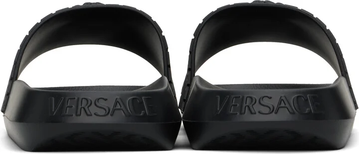 Versace Black Palazzo Pool Slides - Image 2