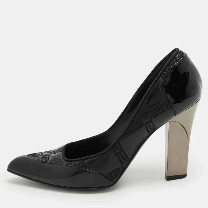 Versace Black Patent Leather Pumps Size 37.5