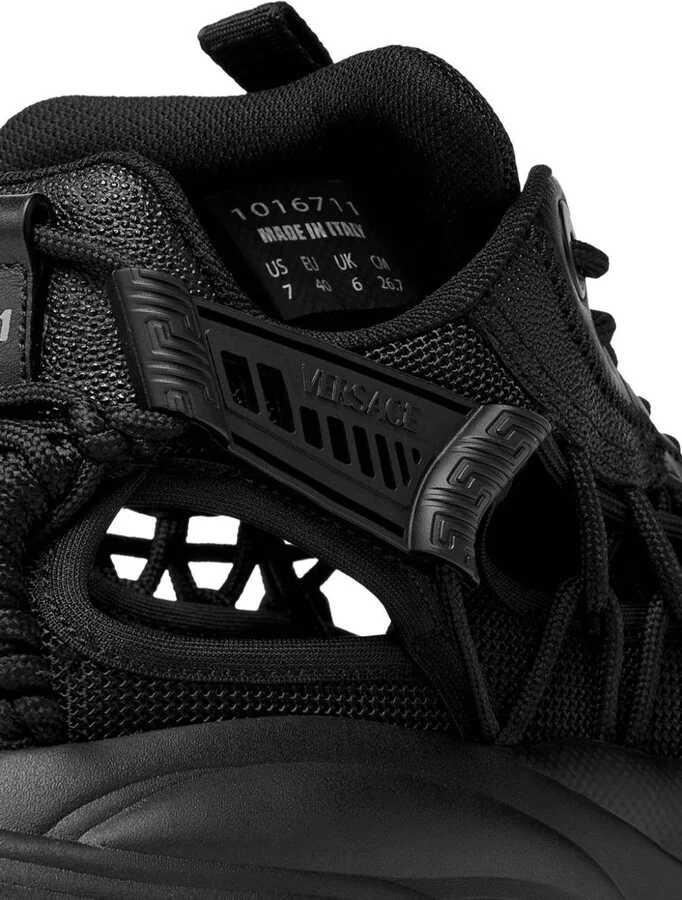 Versace Black Sneakers With Cut-Out Design - Image 4