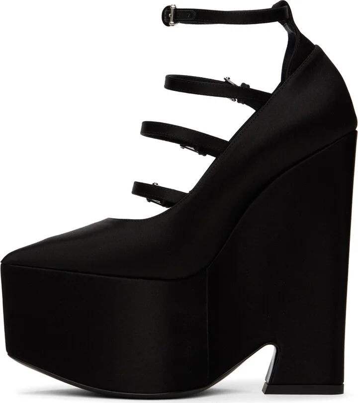 Versace Black Tempest Heels - Image 3