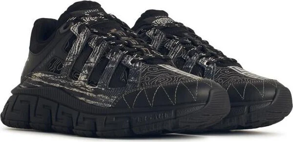 Versace Black Trigreca Sneakers - Image 2