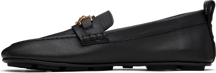 Versace Black Villa Driver Loafers - Image 3