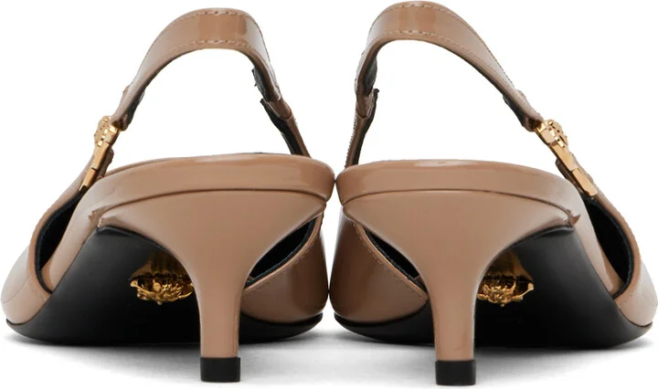 Versace Brown Medusa Heels - Image 2