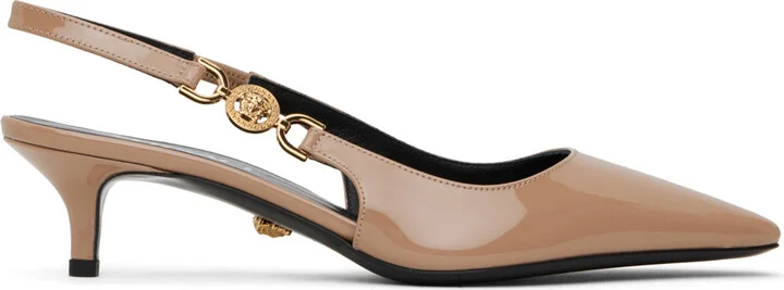 Versace Brown Medusa Heels