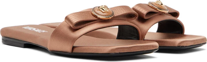 Versace Brown Medusa Mules - Image 4