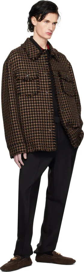 Versace Brown Villa Suede Driver Loafers - Image 5