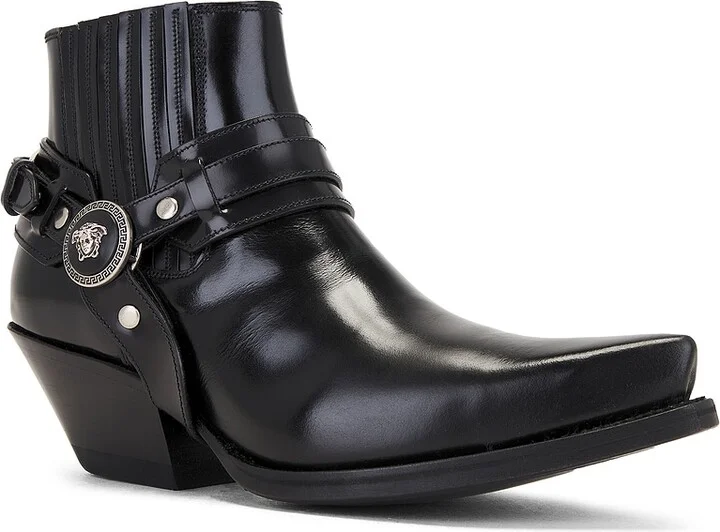 VERSACE Camperos Boot in Black - Image 2