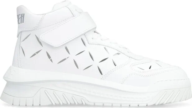 Versace Cut-Out High-Top Sneakers