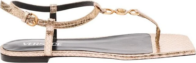 Versace Embellished Flat Sandals