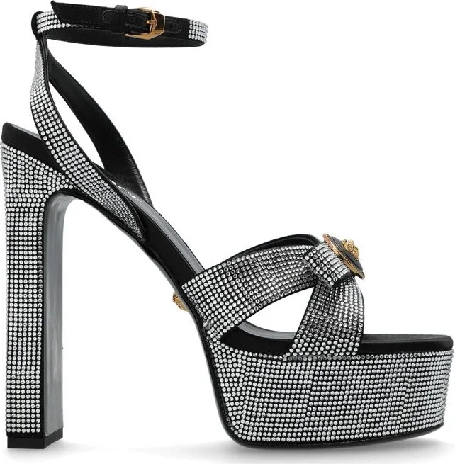 Versace Embellished Platform Sandals