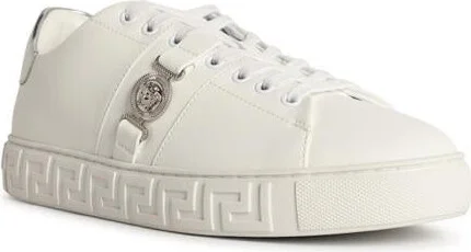 Versace 'Free Bio' White Faux Leather Sneakers - Image 2