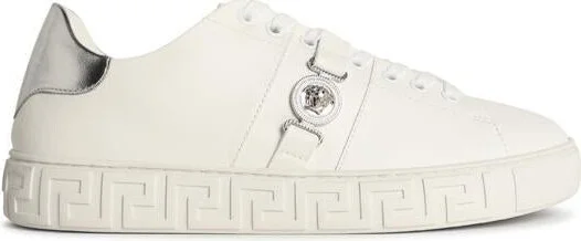 Versace 'Free Bio' White Faux Leather Sneakers