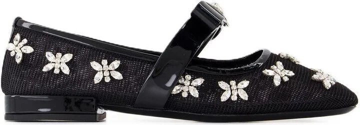 Versace Gianni Ribbon Flat Shoes