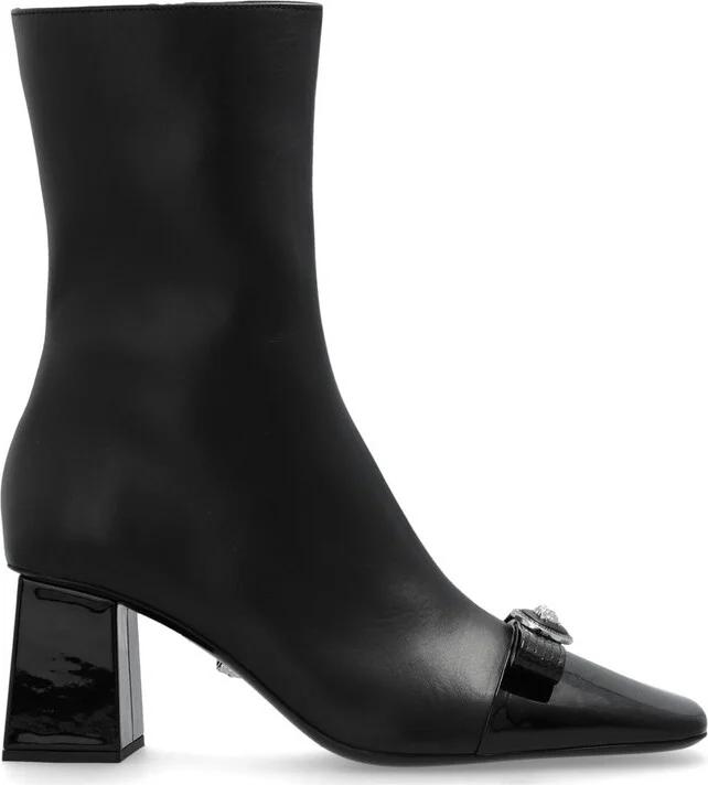 Versace Gianni Ribbon Heeled Ankle Boots