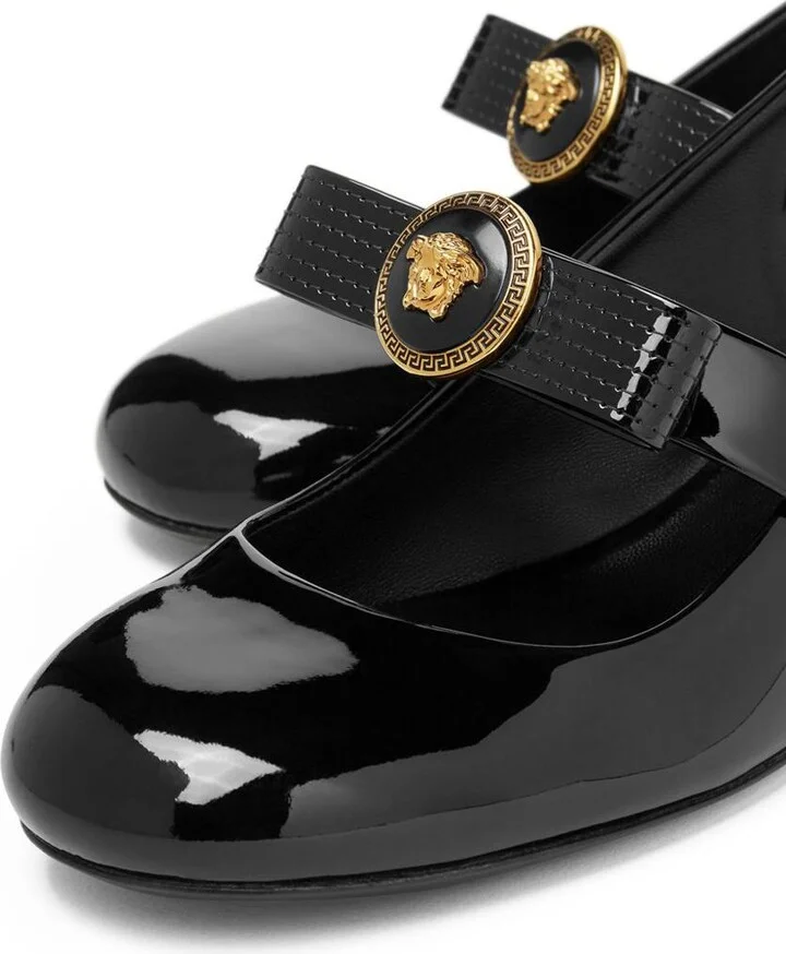 Versace Gianni Ribbon Patent Leather Pumps - Image 2