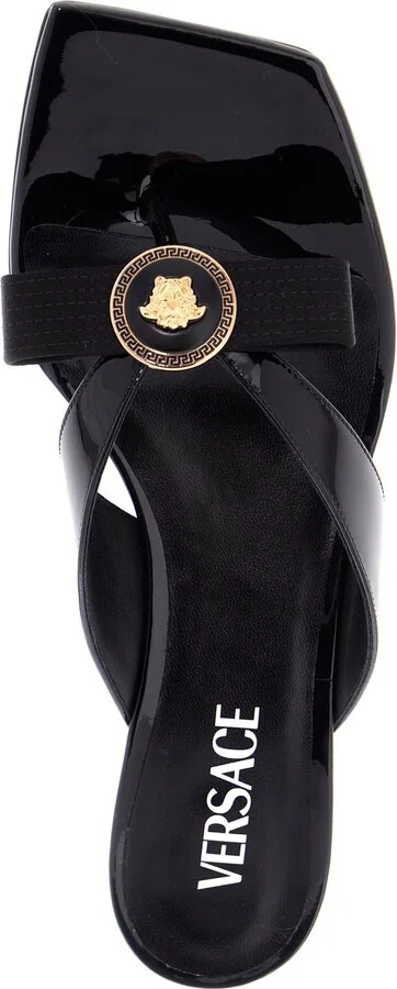 VERSACE gianni ribbon thong mules - Image 3