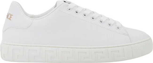 Versace Greca-Embossed Lace-Up Sneakers