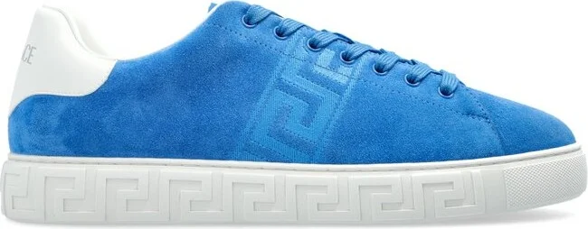 Versace Greca-Embroidered Lace-Up Sneakers
