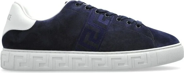 Versace Greca-Embroidered Lace-Up Sneakers