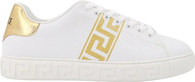 Versace Greca Embroidered Low-Top Sneakers