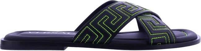 Versace Greca Pattern Slip-On Sandals