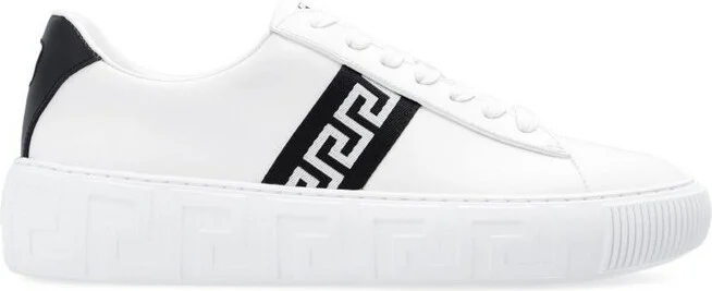 Versace Greca-Printed Lace-Up Sneakers