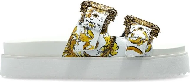 Versace Jeans Couture Baroque Slide Sandals