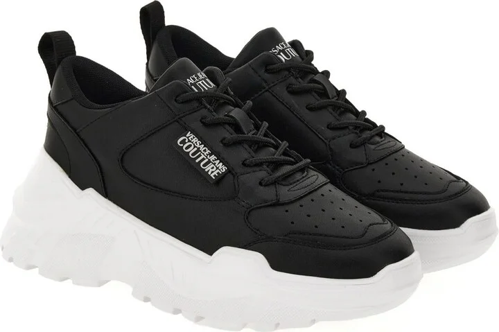 Versace Jeans Couture Black Low Top Sneakers - Image 3