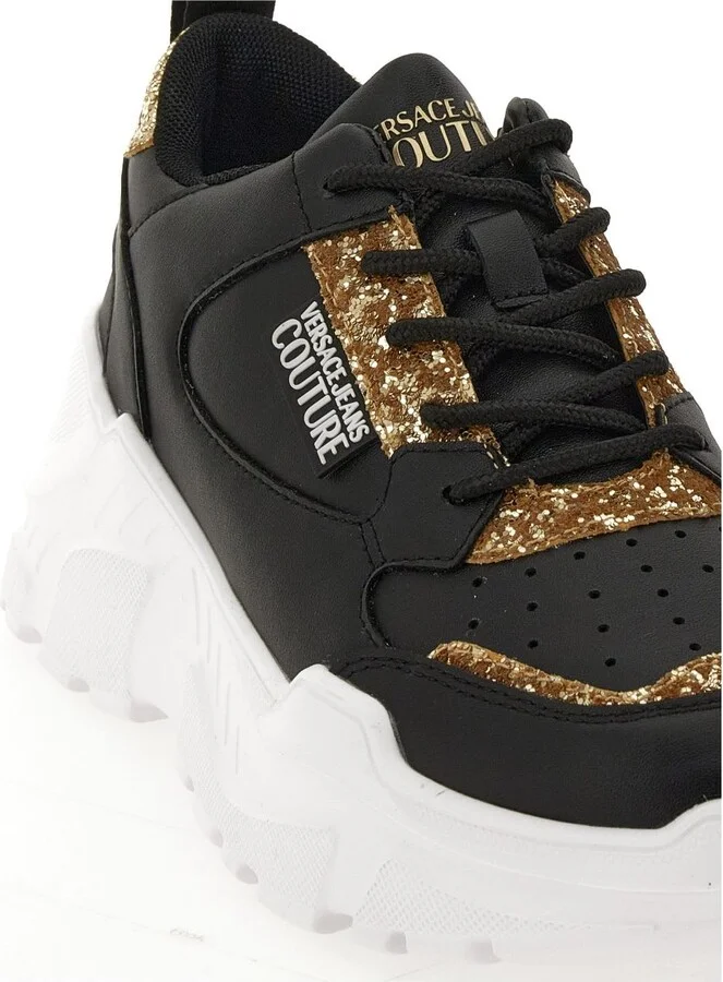 Versace Jeans Couture Black Low Top Sneakers - Image 4