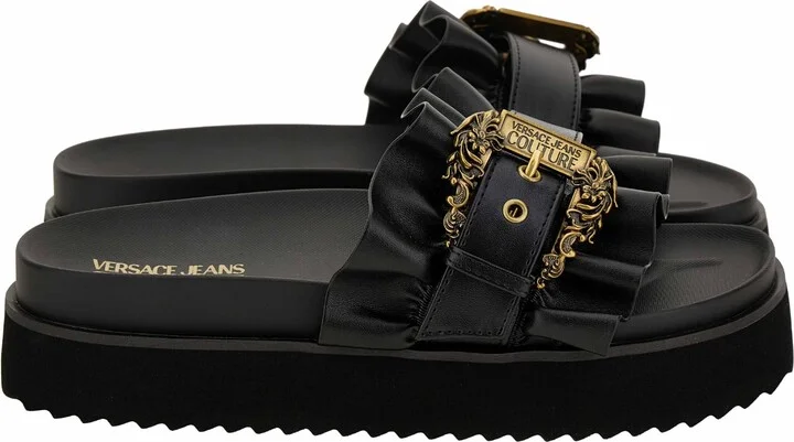 Versace Jeans Couture Black Sandals - Image 3