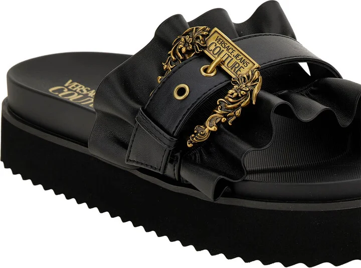 Versace Jeans Couture Black Sandals - Image 4