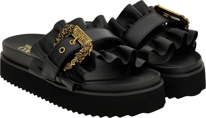 Versace Jeans Couture Black Sandals