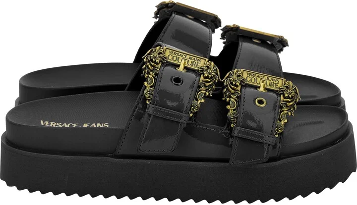 Versace Jeans Couture Black Slides - Image 3