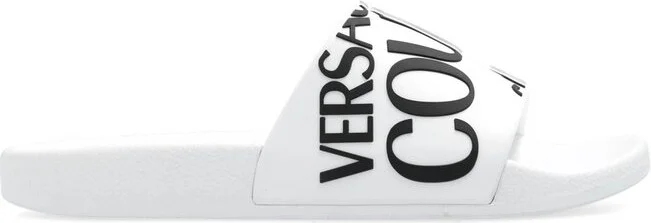 Versace Jeans Couture Logo-Embossed Slip-On Slides